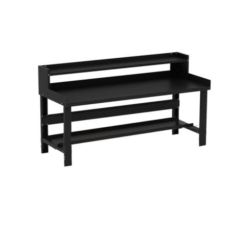 Borroughs Leveling Feet Adjustable Height Workbench, Steel, 72" W, 36" Height, 2000 lb., Straight WB294-EC-040